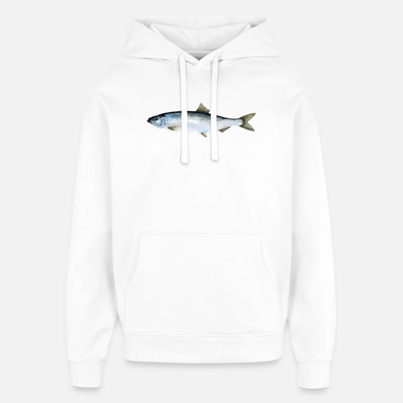 herring - Oversized Unisex Hoodie by Stanley/Stella - white