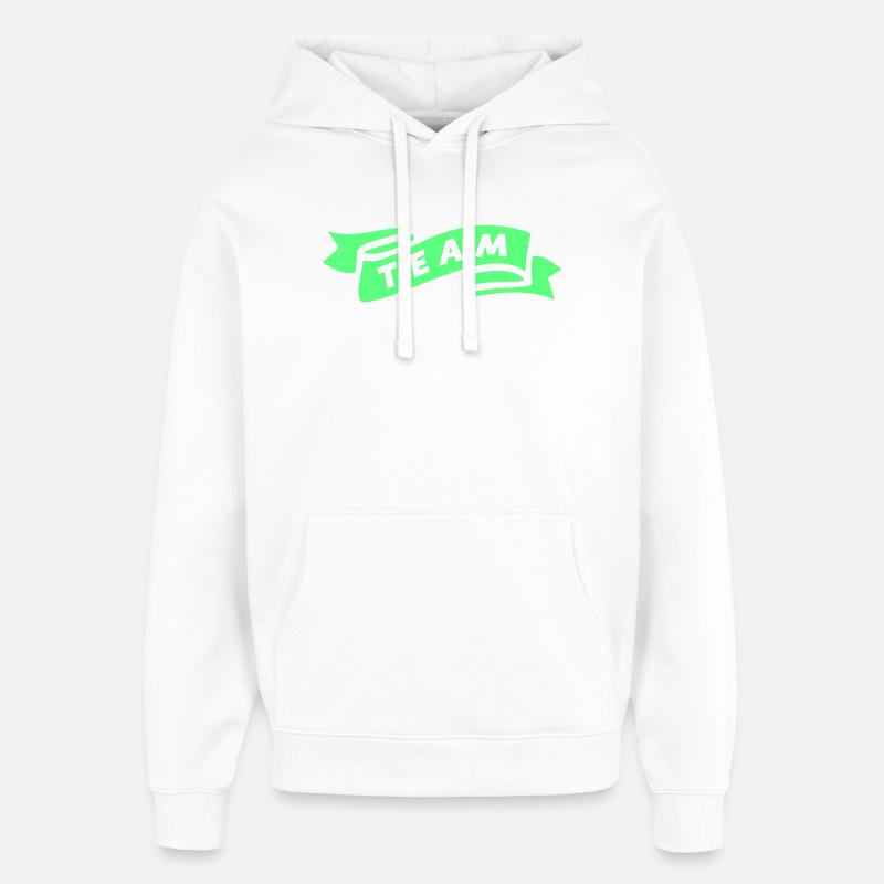 team_banderole- - Sweat à capuche unisexe Stanley/Stella Oversized - blanc