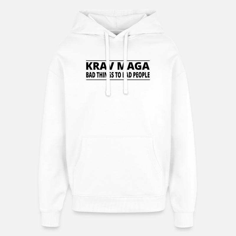 KravMaga | BAD THINGS - Oversized Unisex Hoodie von Stanley/Stella - Weiß