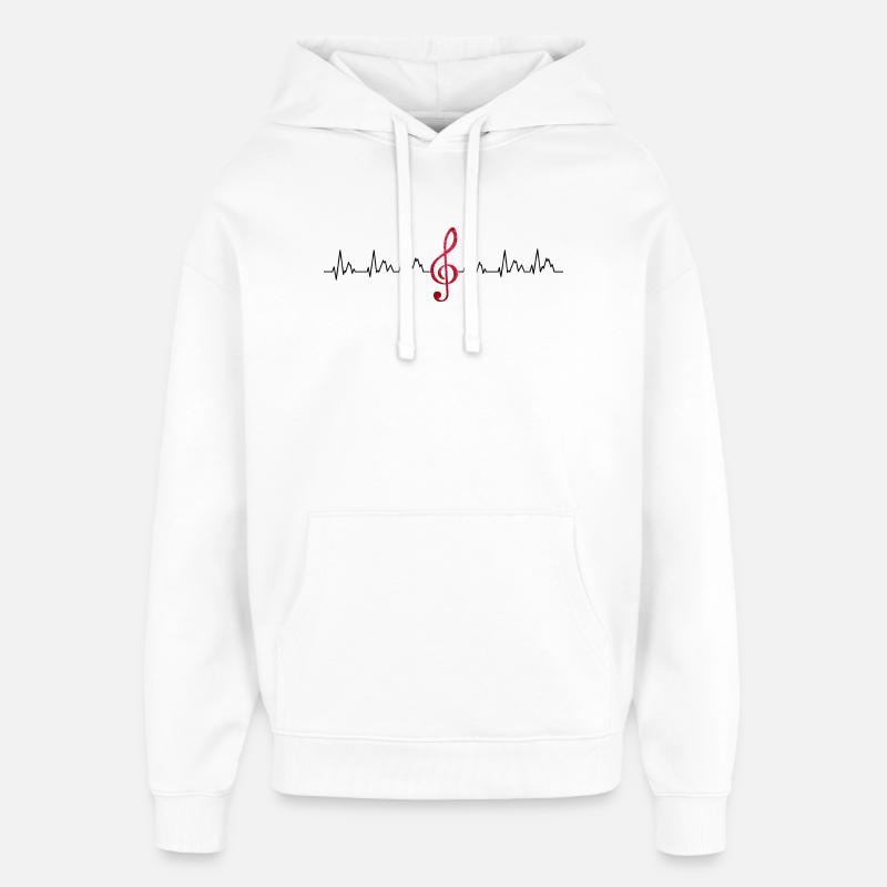 Clé de Sol Éclatante - Sweat à capuche unisexe Stanley/Stella Oversized - blanc