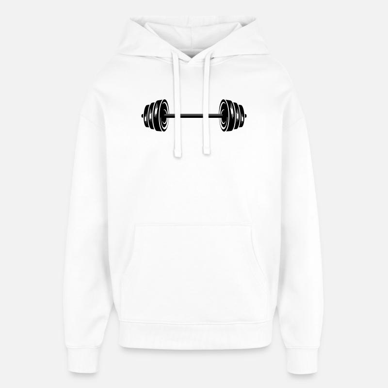 Gewichte Hanteln Scheiben Hantel - Oversized Unisex Hoodie von Stanley/Stella - Weiß