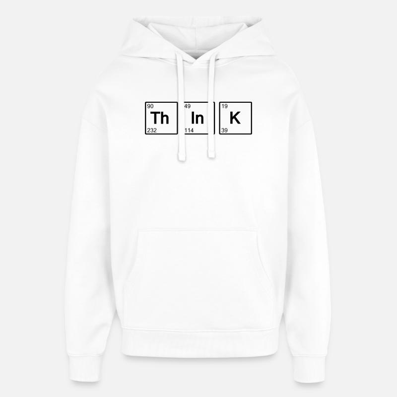 Think (white) - Oversized Unisex Hoodie by Stanley/Stella - white