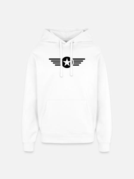 I'm a star with wings - Oversized Unisex Hoodie by Stanley/Stella - white