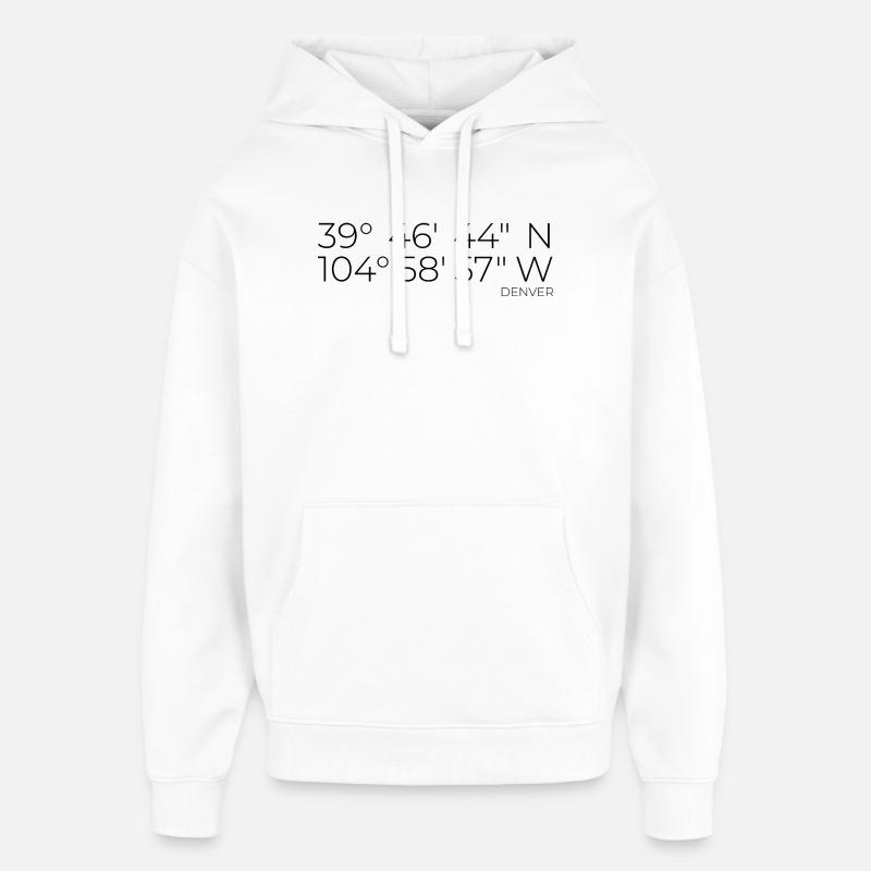 Coordonnées Denver - Sweat à capuche unisexe Stanley/Stella Oversized - blanc