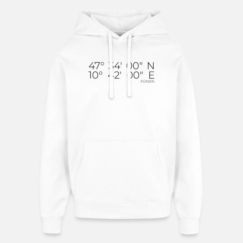 Coordonnées Füssen - Sweat à capuche unisexe Stanley/Stella Oversized - blanc