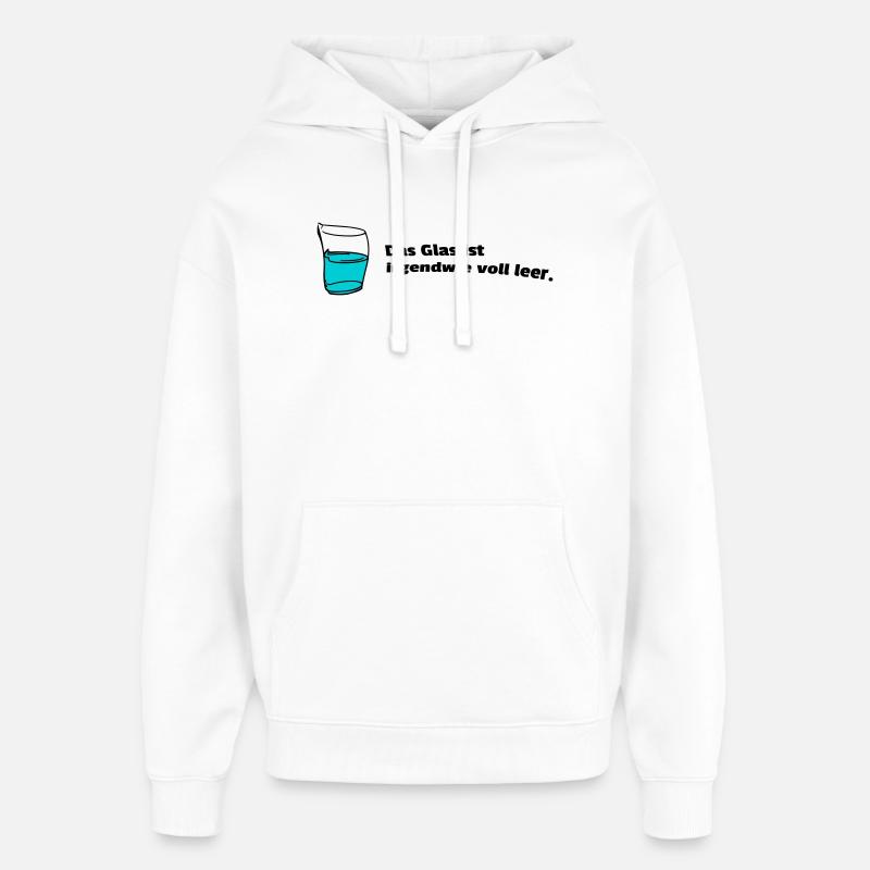Verre complètement vide - Sweat à capuche unisexe Stanley/Stella Oversized - blanc