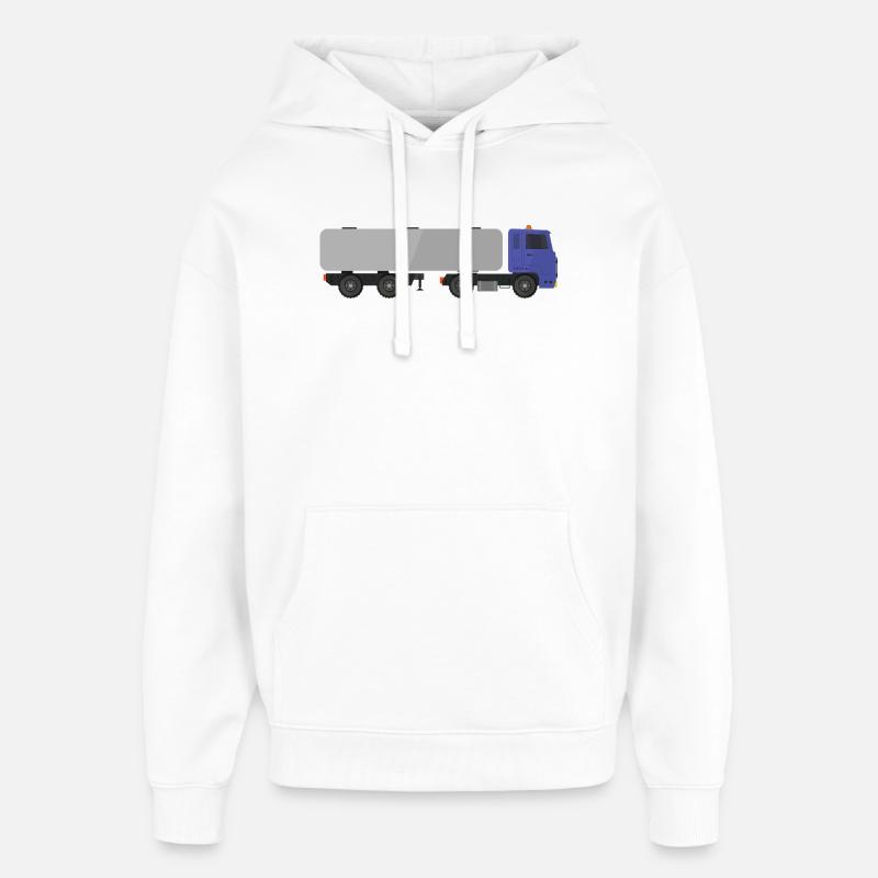 Camion-citerne - Sweat à capuche unisexe Stanley/Stella Oversized - blanc