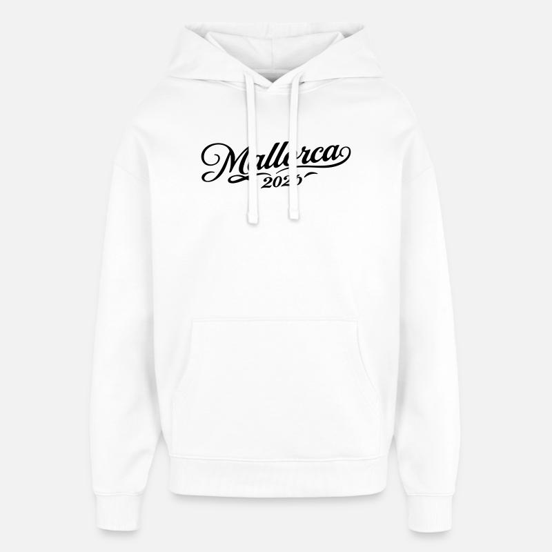 Majorque 2026 - Sweat à capuche unisexe Stanley/Stella Oversized - blanc