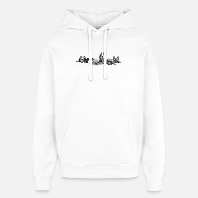 Canine - Sweat à capuche unisexe Stanley/Stella Oversized - blanc