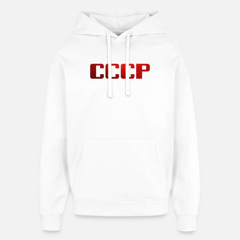 Union soviétique - Sowietunion - CCCP - Sweat à capuche unisexe Stanley/Stella Oversized - blanc