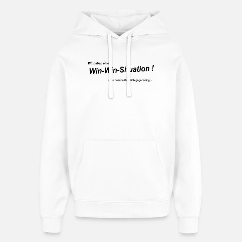 Gagnant-gagnant - Sweat à capuche unisexe Stanley/Stella Oversized - blanc