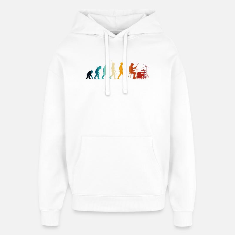 Evolution der Batterie - Oversized Unisex Hoodie von Stanley/Stella - Weiß