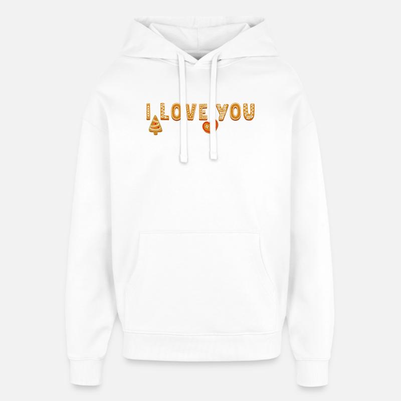 Je t’aime - Sweat à capuche unisexe Stanley/Stella Oversized - blanc