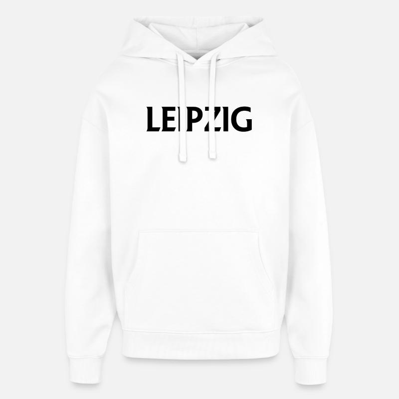 Leipzig – Allemagne Textdesign - Sweat à capuche unisexe Stanley/Stella Oversized - blanc