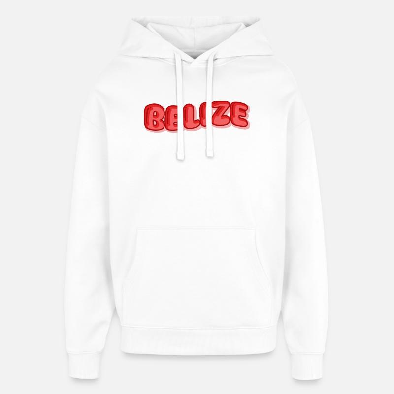 Cadeau pour le Belize - Sweat à capuche unisexe Stanley/Stella Oversized - blanc