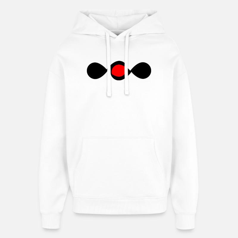Red Infinity Spotlight - Oversized Unisex Hoodie by Stanley/Stella - white