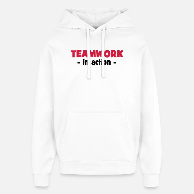 Teamwork in Action - Oversized Unisex Hoodie by Stanley/Stella - white