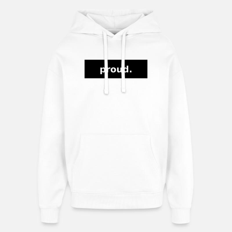 fier - Sweat à capuche unisexe Stanley/Stella Oversized - blanc