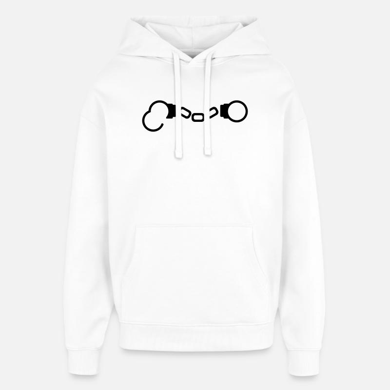 Menottes - © roil - Sweat à capuche unisexe Stanley/Stella Oversized - blanc