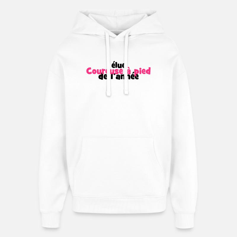 Course à Pied / Running / Jogging / Coureur - Sweat à capuche unisexe Stanley/Stella Oversized - blanc