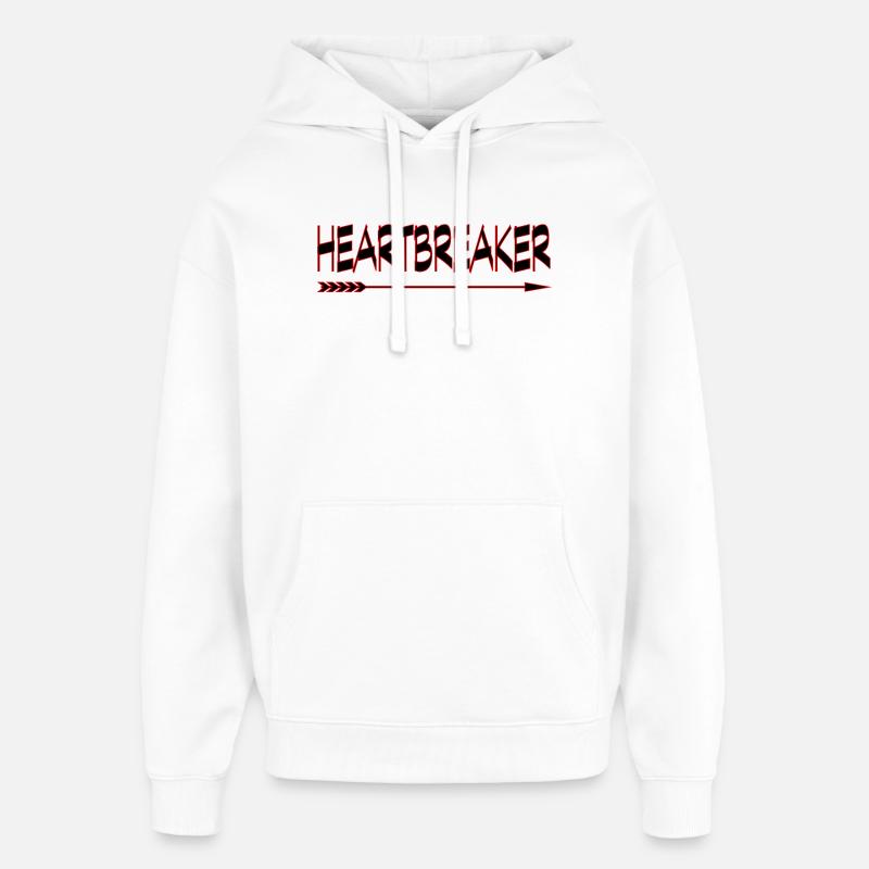 Brise-cœurs néon - Sweat à capuche unisexe Stanley/Stella Oversized - blanc