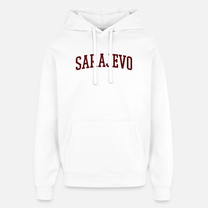 Sarajevo - Sweat à capuche unisexe Stanley/Stella Oversized - blanc