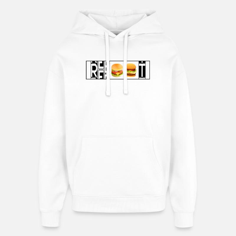 REBOOT - Sweat à capuche unisexe Stanley/Stella Oversized - blanc
