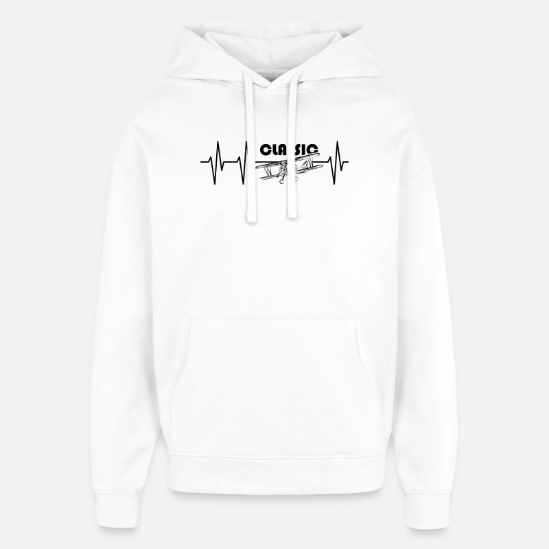 impulsion aviation illustration avion volant icône - Sweat à capuche unisexe Stanley/Stella Oversized - blanc
