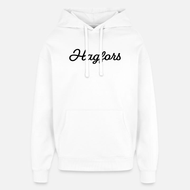 Hagfors noir - Sweat à capuche unisexe Stanley/Stella Oversized - blanc
