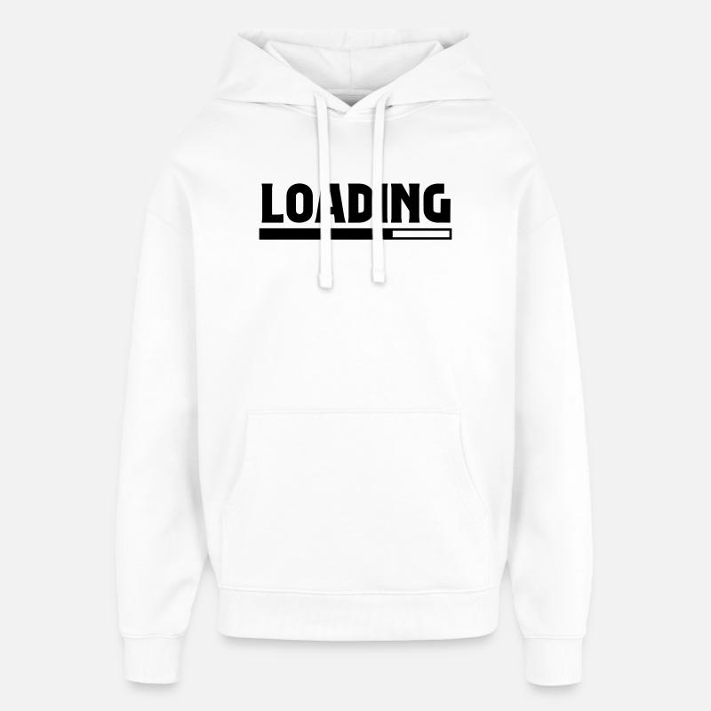 Loading - Oversized Unisex Hoodie by Stanley/Stella - white