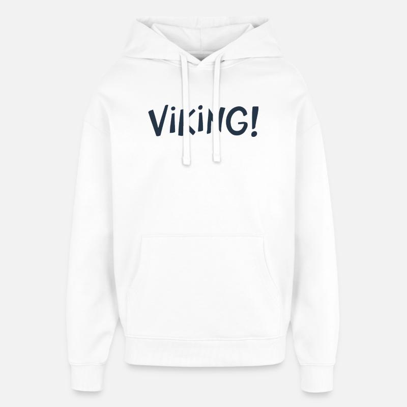 Viking Cri Typo Rugueuse - Sweat à capuche unisexe Stanley/Stella Oversized - blanc