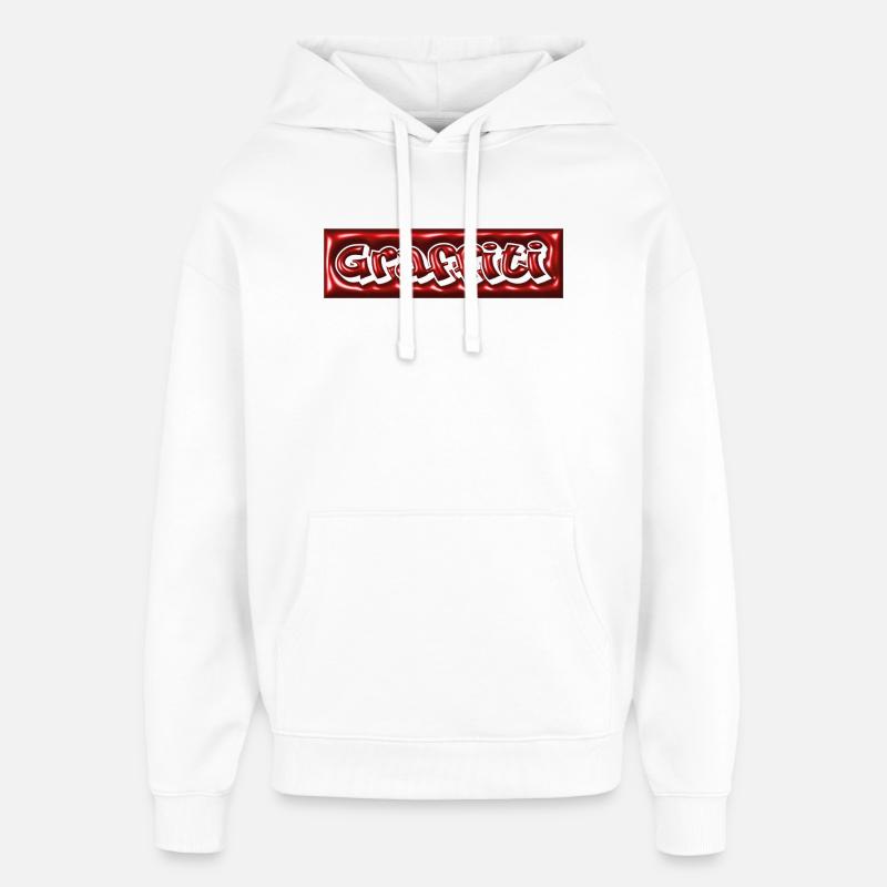 Bulle de graffiti 3D - Sweat à capuche unisexe Stanley/Stella Oversized - blanc