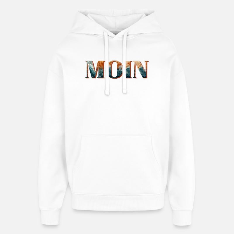 MOIN & Moinsen - Sweat à capuche unisexe Stanley/Stella Oversized - blanc