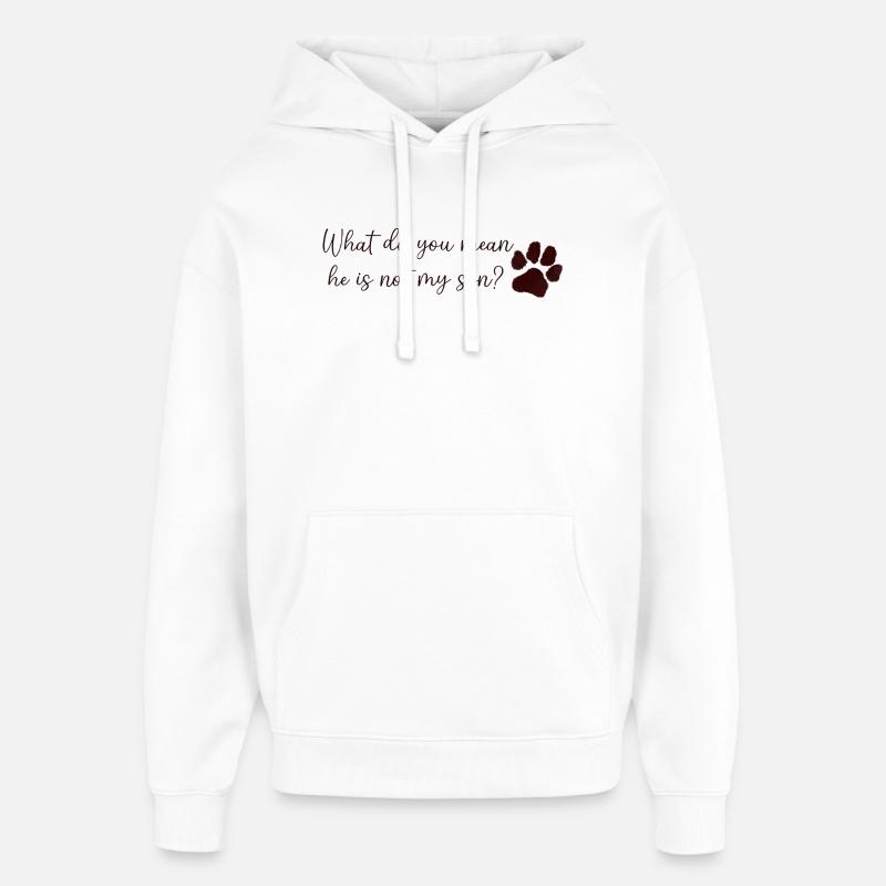 Mamma/Papà Cane - Stanley/Stella Oversized Felpa con cappuccio unisex - bianco
