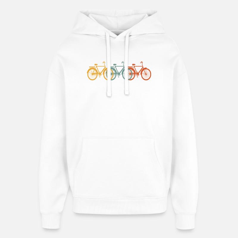 Roue de vélo - Sweat à capuche unisexe Stanley/Stella Oversized - blanc