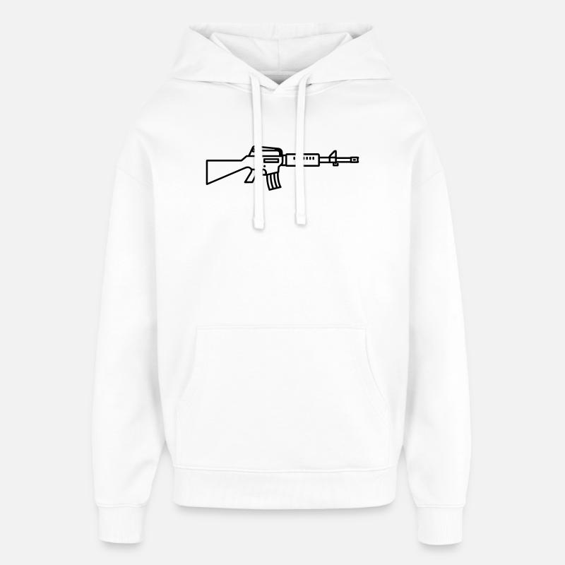 fusil - Sweat à capuche unisexe Stanley/Stella Oversized - blanc