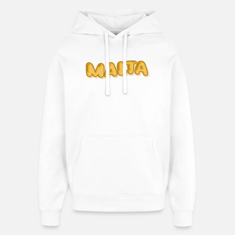 Comic Malta - Sweat à capuche unisexe Stanley/Stella Oversized - blanc