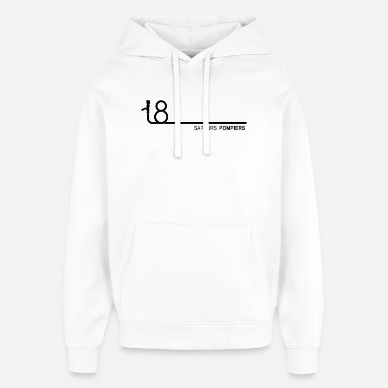 lance_18_3 - Sweat à capuche unisexe Stanley/Stella Oversized - blanc