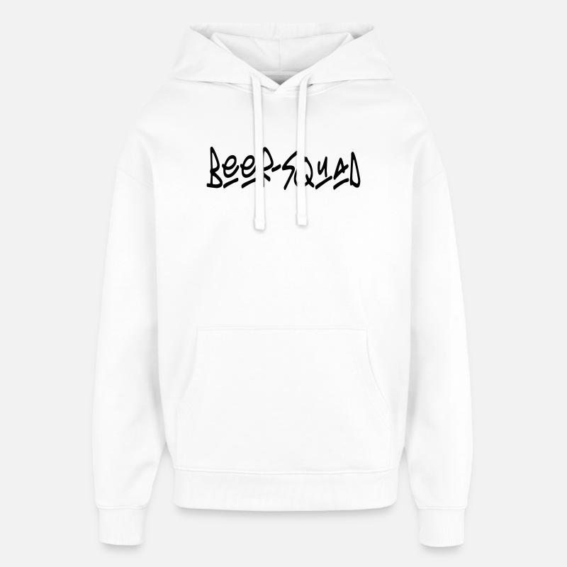 Escouade de bière - Sweat à capuche unisexe Stanley/Stella Oversized - blanc