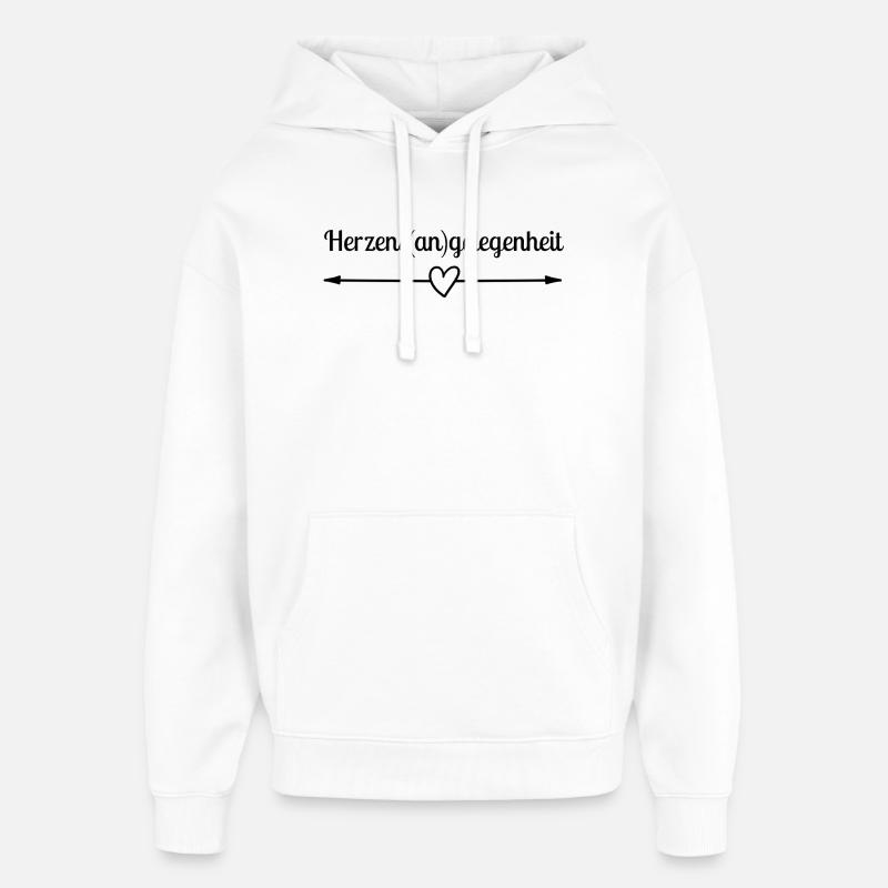L’opportunité du cœur - Sweat à capuche unisexe Stanley/Stella Oversized - blanc