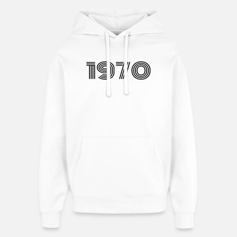 55e Anniversaire 55 ans Anniversaire - Sweat à capuche unisexe Stanley/Stella Oversized - blanc