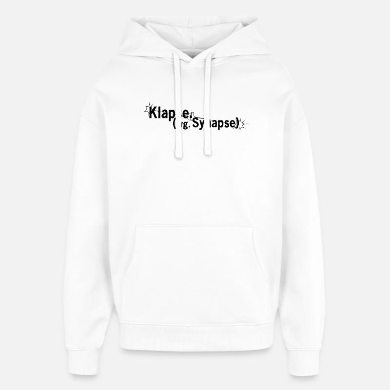 Klapse wegen Synapse - Oversized Unisex Hoodie von Stanley/Stella - Weiß