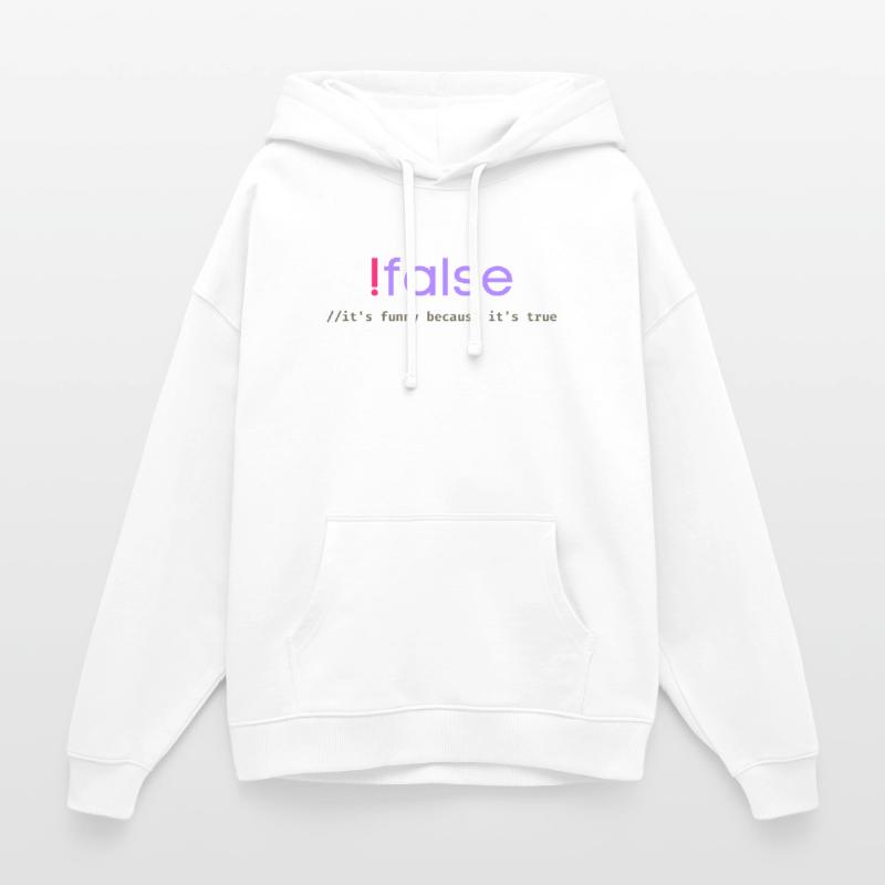 Jeu de mots sur la programmation Ifalse Funny Coder Sweat à capuche unisexe Stanley/Stella Oversized