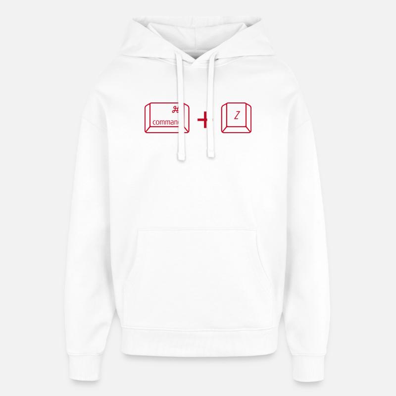 Commande + Z - Sweat à capuche unisexe Stanley/Stella Oversized - blanc