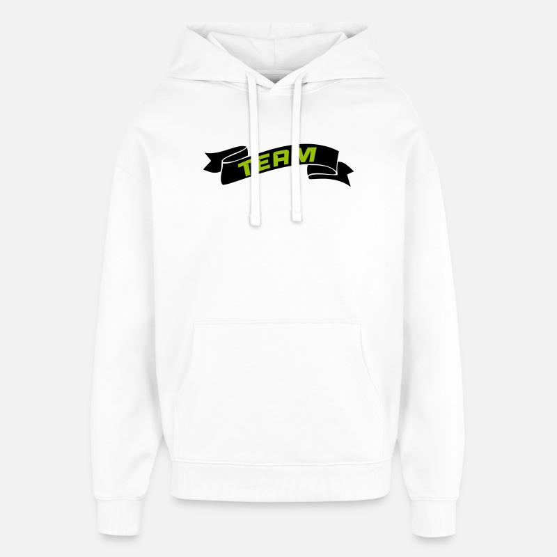 Team - Oversized Unisex Hoodie von Stanley/Stella - Weiß