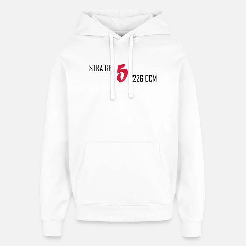 Straight five - Oversized Unisex Hoodie by Stanley/Stella - white