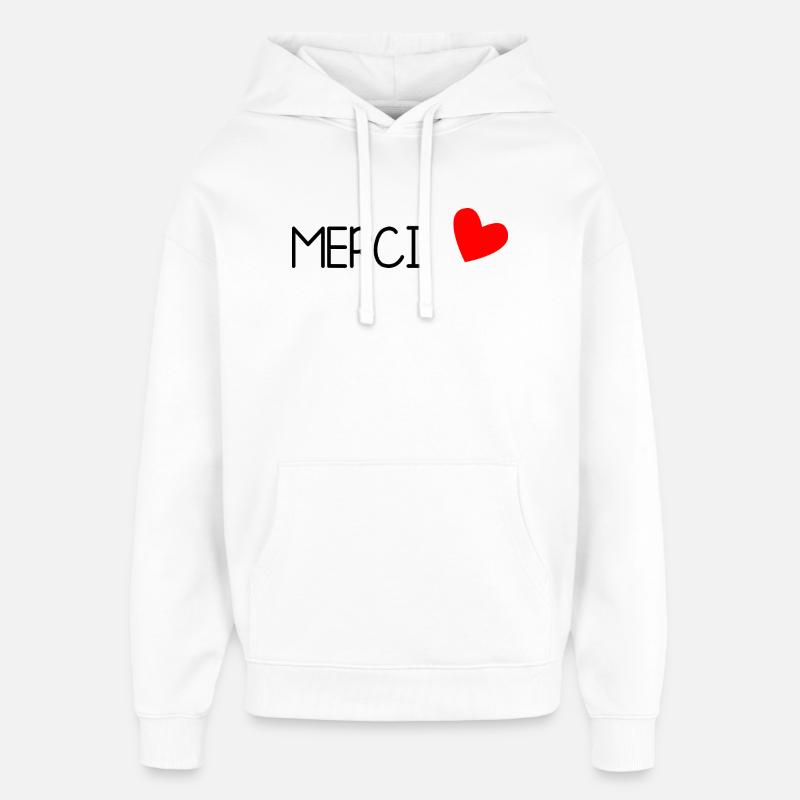 MAÎTRESSE. MERCI. MERCI MAÎTRESSE - Sweat à capuche unisexe Stanley/Stella Oversized - blanc