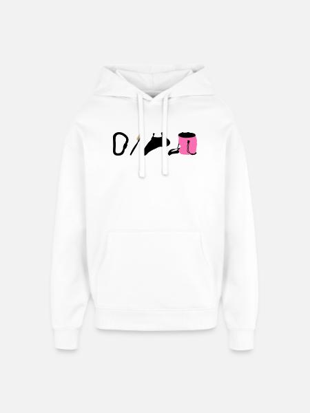 Kletterlogo Boulderemblem Kletterschuhe Bürste - Oversized Unisex Hoodie von Stanley/Stella - Weiß