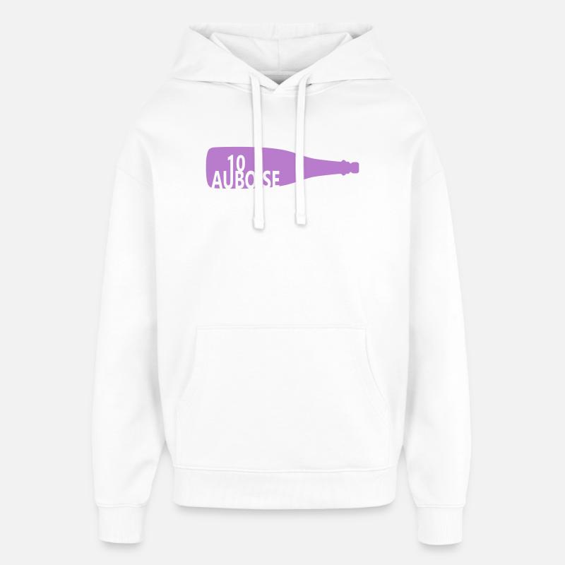 Bouteille de vin effervescent aube - Sweat à capuche unisexe Stanley/Stella Oversized - blanc