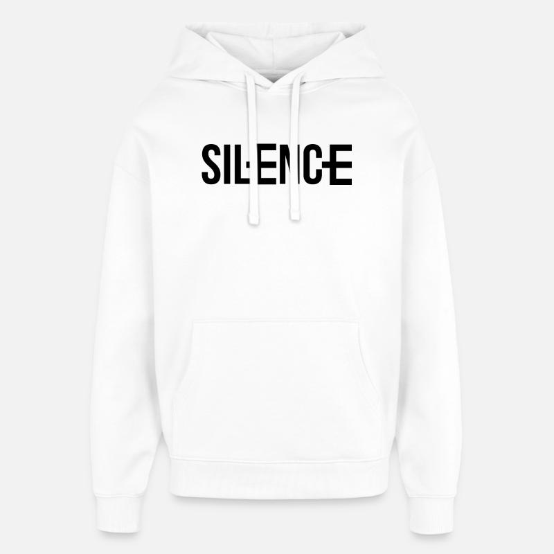 Le silence mais pas l’immobilité - Sweat à capuche unisexe Stanley/Stella Oversized - blanc